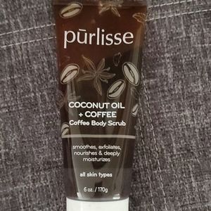 Purlisse 🥥 oil ➕ ☕ sugar body scrub 6 oz NEW